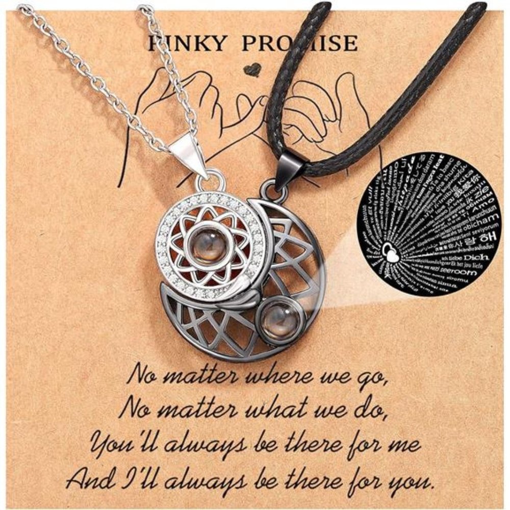 Couple Necklace for Boyfriend/Girlfriend/Husband/Man/Soulmate, Anniversary Gifts